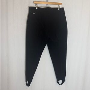 Obermeyer Women's Black Wool Blend Soft Shell Stirrup Pants Size 18 Vintage